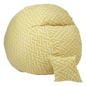 Pufrelax King Size Babzsák fotel + Párna - Textil huzat - Memory Mix szivacspehely töltet - Zippity Yellow