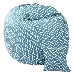 Pufrelax King Size Babzsák fotel + Párna - Textil huzat - Memory Mix szivacspehely töltet - Zippity Turquoise