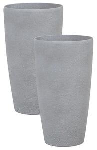 Kétdarabos virágcserép szett ABDERA 31 cm Szürke