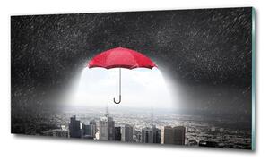 Üvegkép nyomtatás Umbrella a város felett