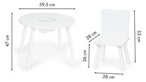 Fából készült gyerek asztal MODERN+ 2 szék