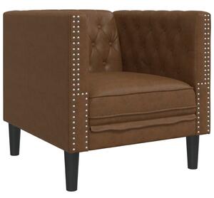 VidaXL barna művelúr Chesterfield kanapéfotel