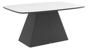 Asztal Oswego 169, 76x110cm, Fekete, Fehér