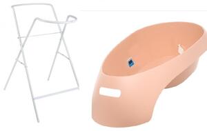 Tega Baby TEGGI 83 cm babakád hőmérővel + kádállvány - light pink