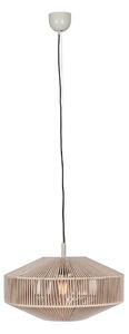 Japandi hanglamp bruin touw 46cm - Svea