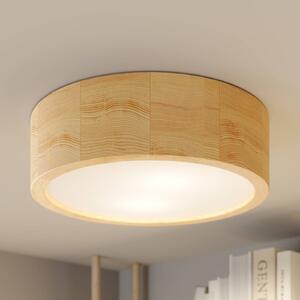 TEMAR LIGHTING Cleo mennyezeti lámpa, Ø 27.5cm, 2-lámpás, fenyőfa, E27, dimmelhető, Világos fa, Nappali / Étkező, Modern