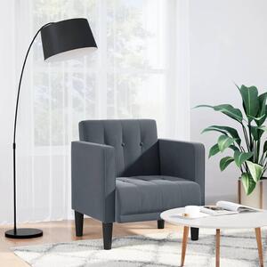 VidaXL sötétszürke bársony kanapészék karfás szék 53 cm
