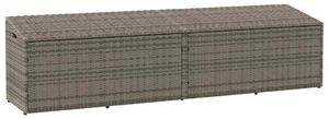 VidaXL szürke polyrattan kerti tárolóláda 220x50x58 cm