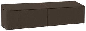 VidaXL barna polyrattan kerti tárolóláda 220x50x58 cm