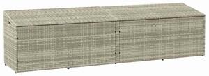 VidaXL világosszürke polyrattan kerti tárolóláda 220x50x58 cm