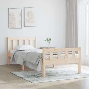 VidaXL Small Single tömör fa ágykeret 75 x 190 cm