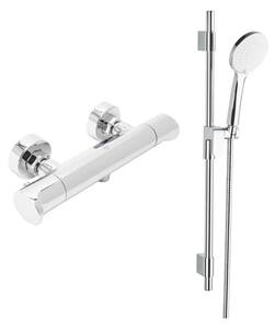 Zuhany csaptelep SAT Dark zuhanyszettel együtt 150 mm króm SATBSDA268CRSET1
