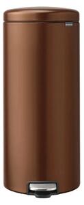 Brabantia NewIcon pedálos hulladékgyűjtő szagmentesen záródó Soft-Close fedél, műanyag tartály, 30L - G méret, acél, meleg tónusú bronz - 238789