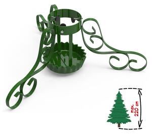 Karácsonyfa talp Retro, antik zöld, 13 cm