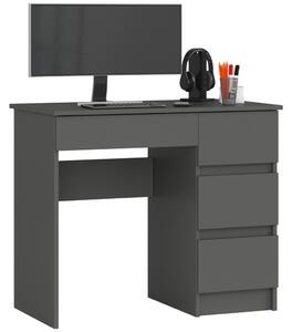 AKORD CLP A-7 Jobboldali Íróasztal Laminált Grafitszürke