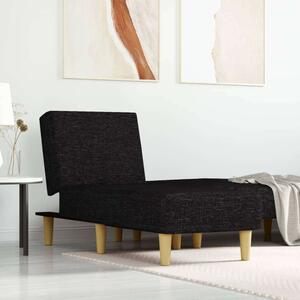 VidaXL Fekete Szövet Fotelágy - Dönthető - 140cm