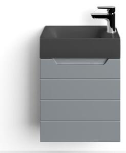 HD Ciprus Grey 40 fali mosdószekrény fekete kerámia mosdóval