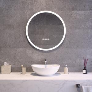 Welland Type-789 LED tükör - fényerő + színhőfok állítás + páramentesítő + óra - Ø 60 cm