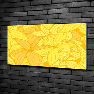Fali üvegkép Sárga virágok háttér