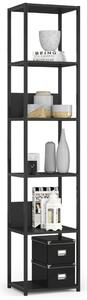 AKORD Loft Ipari Polcos Állvány Laminált Fekete 40cm