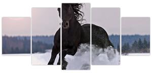 Kép - lovak, a hóban (150x70cm)