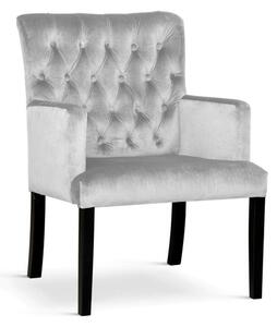 ZARA Chesterfield Bársony Fotel Wenge Lábakkal