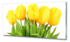 Egyedi üvegkép Sárga tulipánok