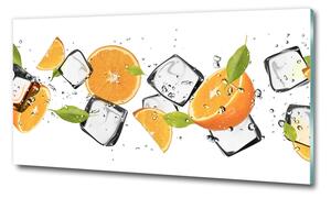 Fali üvegkép Narancs jéggel
