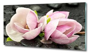 Egyedi üvegkép Magnolia zen stone-