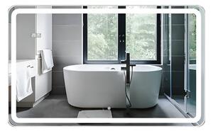 Viva AURA Led TOUCH fürdőszobai tükör - páramenetesítővel - órával - 100 x 70 cm