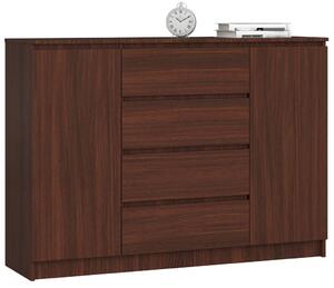 AKORD CLP K140 Komód Laminált Wenge 4 Fiókos