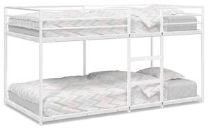 Fehér acél emeletes ágy matrac nélkül 100 x 200 cm