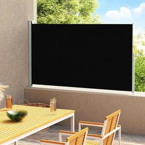 Fekete behúzható oldalsó terasznapellenző 200 x 300 cm