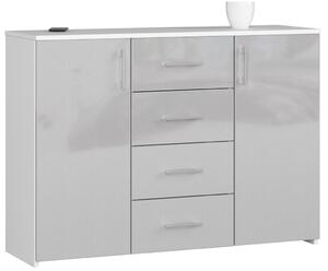 AKORD K45 Modern Komód Metál Magasfényű