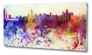 Üvegkép falra Színes chicago