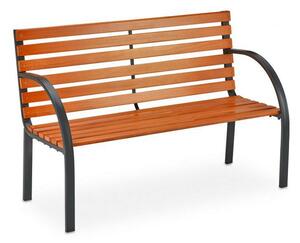 Rusztikus kerti pad 2 személyes fa és fém 83,5 x 123 x 56 cm 10036068