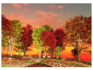 Természet kép - színes fák