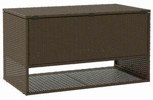 VidaXL barna polyrattan kültéri párna doboz 100x55x55,5 cm