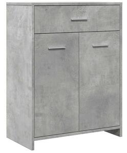 Betonszürke szerelt fa fürdőszobaszekrény 60 x 33 x 80 cm