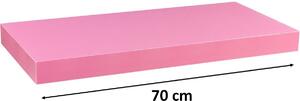 Fali polc STILISTA® Volato 70 cm - rózsaszín