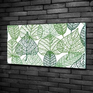 Fali üvegkép Zöld levelek mintázata