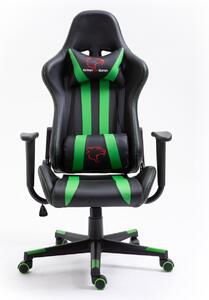 Furniture 4 Gamers FG33 Gamer Szék Műbőr Fekete-Zöld Ergonomikus