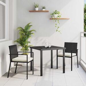 Kert étkező szett 3 pcs Fekete Porszórt acél