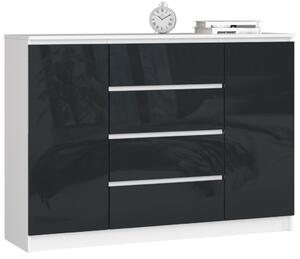 AKORD CLP K140 Komód Magasfényű Grafit MDF