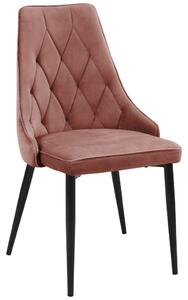 AKORD SJ.054 Glamour Bársony Étkezőszék Rózsaszín Steppelt CSJ.054-P