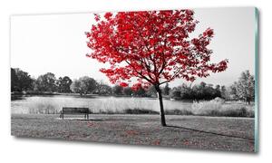 Üvegfotó Piros fa