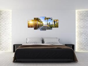 Modern kép egy lakás - trópusi paradicsom (150x70cm)