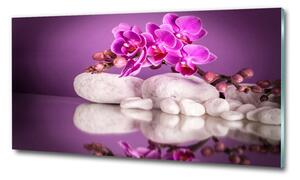 Egyedi üvegkép Rózsaszín orchidea