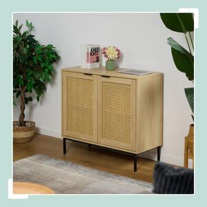 Tálalószekrény rattan ajtóval 76x80x35 cm 10050463