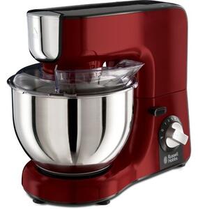 Russell Hobbs Multi konyhai robotgép [Dagasztó és mixer és 1,5 l-es üveg aprító] Desire Red (3 keverőeszköz, 2,5 kg-os rozsdamentes acél keverőtál)